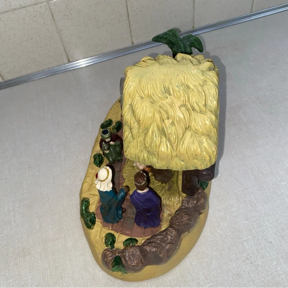 Vintage GEMMY Nativity Scene LIghts-Up & Tells‎ Christmas Story Birth of Jesus